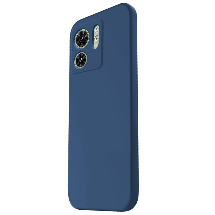 Защитен калъф, кадифена вътрешност, съвместим с Motorola Edge 40 Neo, FONIX BloomShield, силикон, повдигнати ръбове, тънък, тъмно син