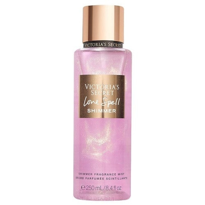 Izzó testpermet, Victoria's Secret, Love Spell Shimmer, Cseresznyevirág &; Friss őszibarack, 250 ml