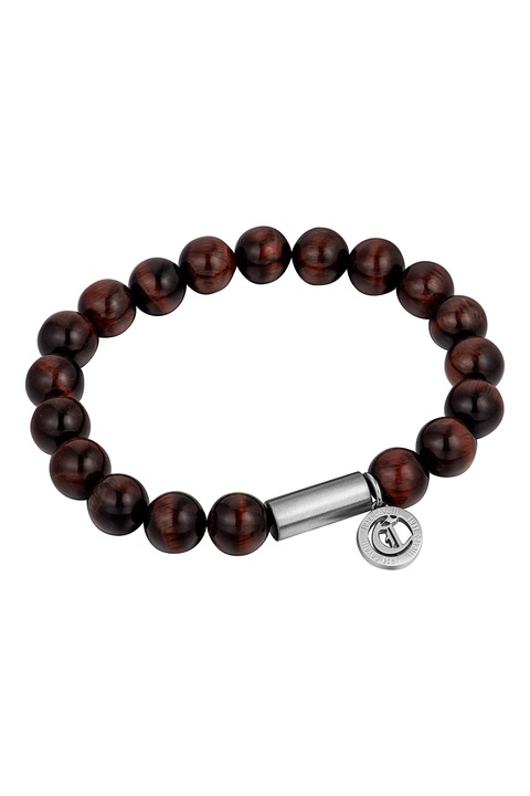 JUST CAVALLI, Tigrisszem gyöngyös karkötő, Sötétbarna