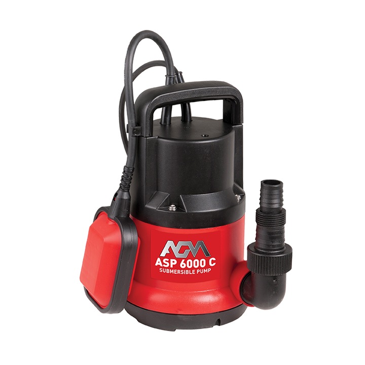 Потопяема помпа Hydrostab AGM Gmax АSP 6000, За чиста водa, 250W, 6000 l/h, Воден стълб 6м, Дълбочина на засмукване 5м