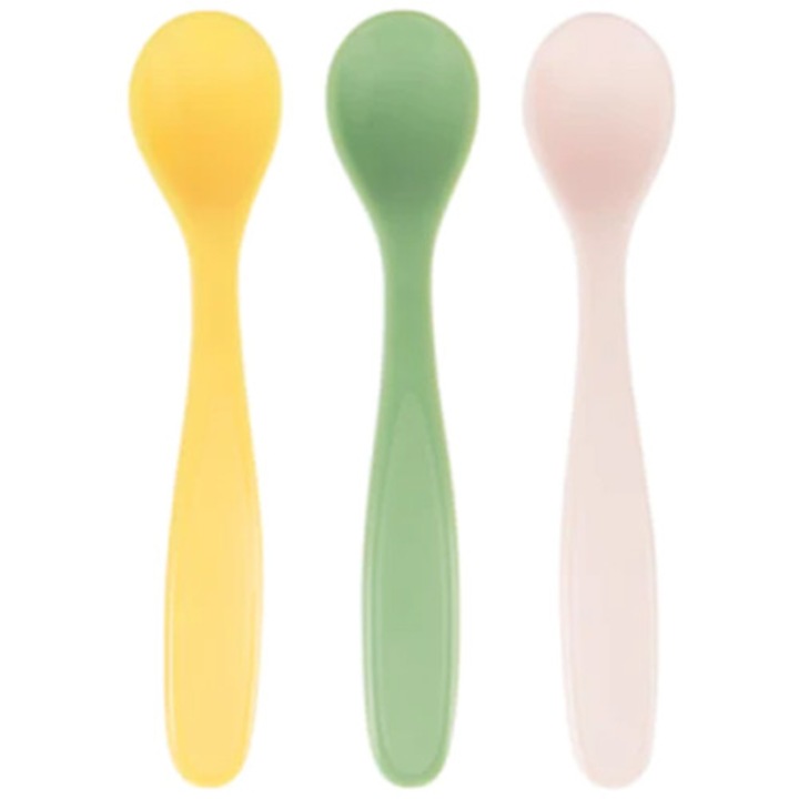 Комплект от 3 гъвкави лъжици за бебета Badabulle Pastel