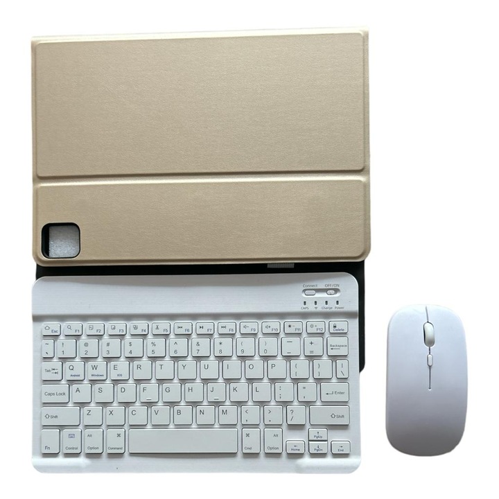 Капак за безжична клавиатура и мишка, Bluetooth, Sigloo, съвместим с таблет Nokia T21 2022, 10,4 инча, златен