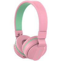 Casti copii Over-Ear Tellur Buddy, Bluetooth 5.3, roz, incarcare USB-C (pentru fete)