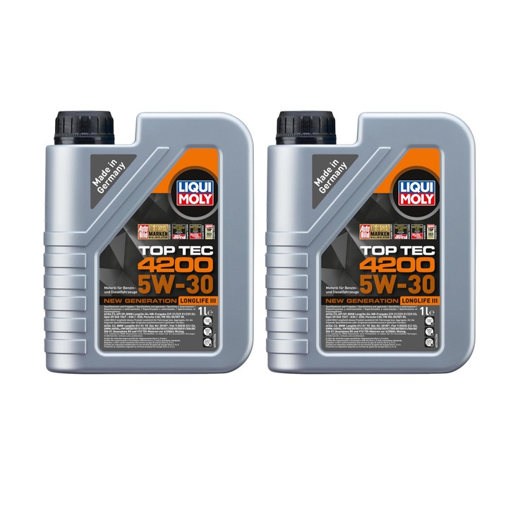Pachet 2 litri Ulei sintetic Liqui Moly Top Tec 4200 New Generation 5W30
