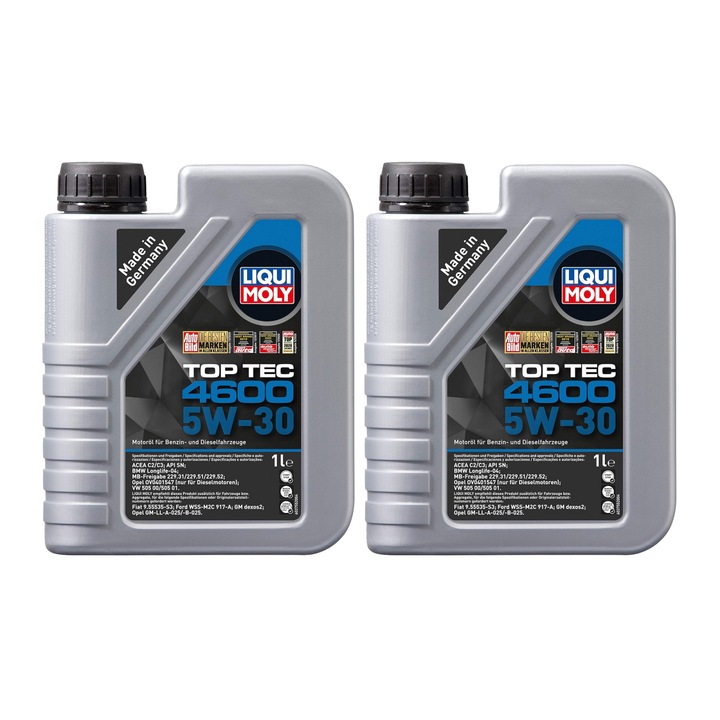 Pachet 2 litri Ulei sintetic Liqui Moly Top Tec 4600 5W30