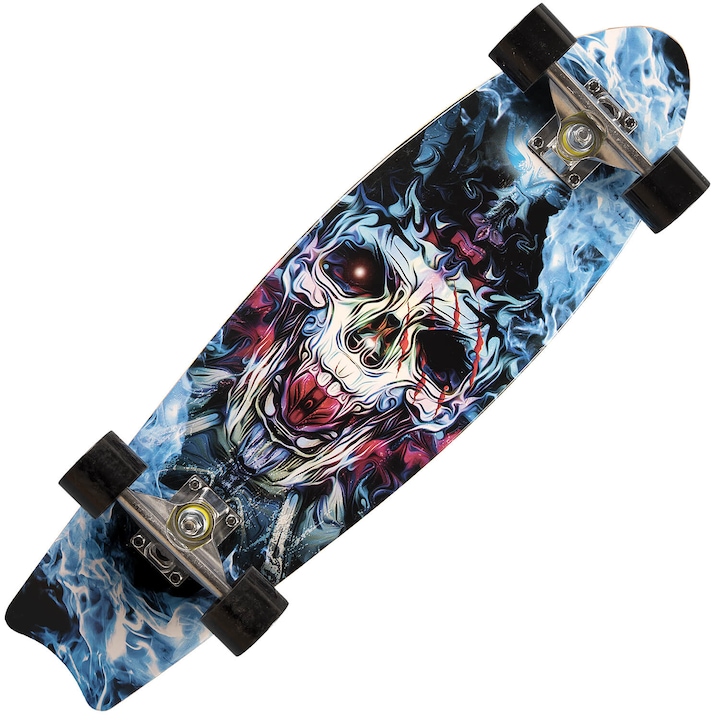 Skateboard Action One Ice Death, lemn de artar 70x29cm, ABEC-7, PU, aluminium truck