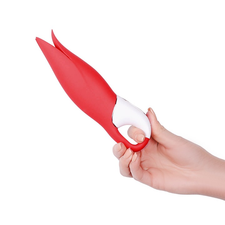 Vibrátor Satisfyer Vibes Power Flower, 12 mód, piros