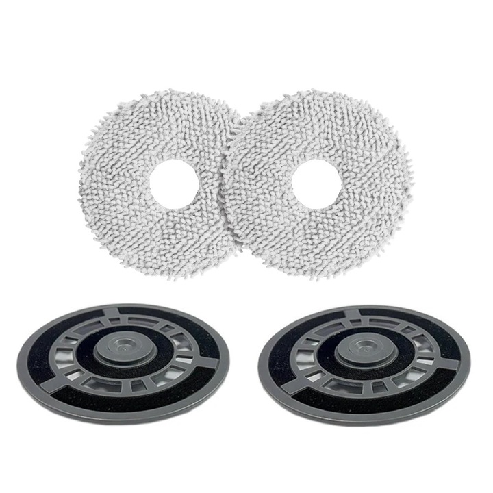 Set 2 mopuri si 2 suporti pentru mop PAA-home, compatibili cu aspiratoarele model Dreame L20 Ultra