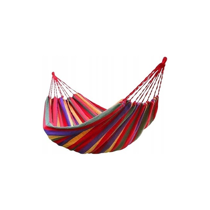Hamac de gradina, Bumbac, 250x80cm, 120 KG, Multicolor