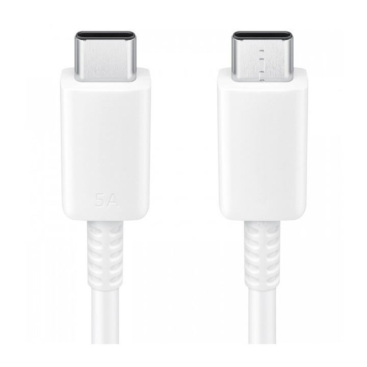 Prémium töltőkábel SuperCharge 25 W Samsung Type-C - Type-C, maximum 1,8 méter, 5A kompatibilis Samsung White