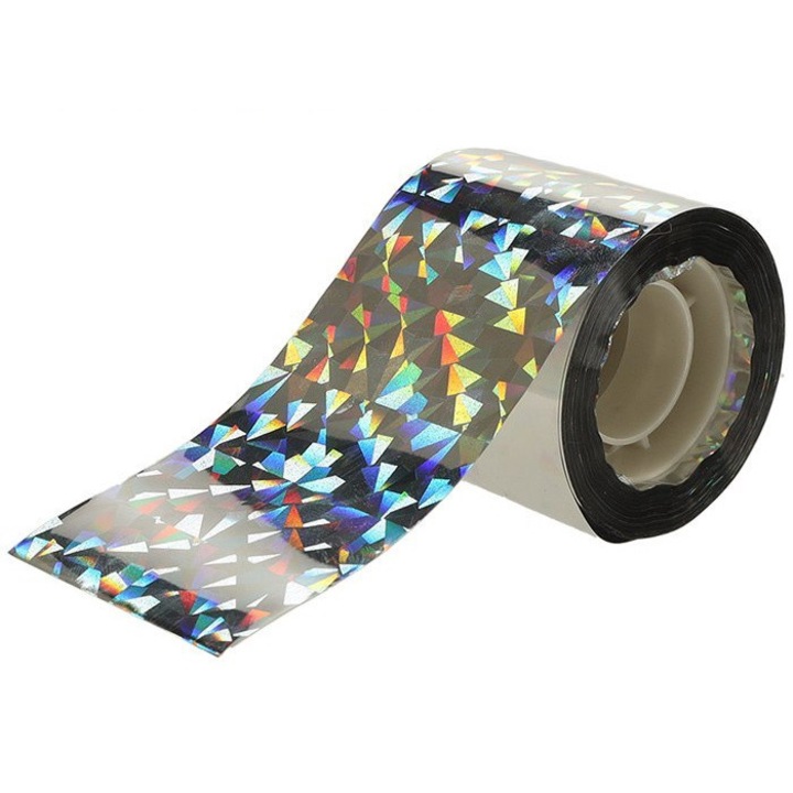 Banda reflectorizanta impotriva pasarilor, PET, 4.8 cm, 50 m, Argintiu