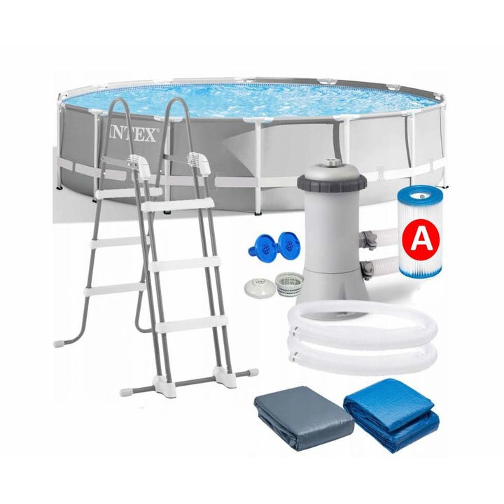 Сглобяем басейн с помпа INTEX, Prism Frame 427 x 107 см