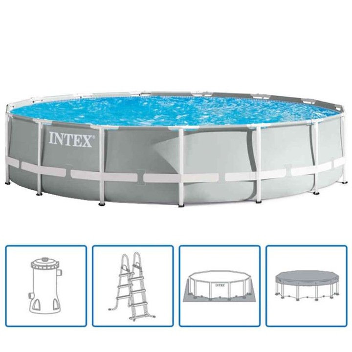 Сглобяем басейн INTEX Prism Frame Premium + филтърна помпа