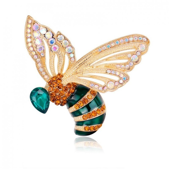 Brosa decorativa, Aliaj metal, 4.5 x 4.6 cm, Multicolor