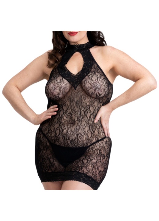 Rochie sexy dama, Fifty Shades of Grey, Plasa, Negru, 46-52EU
