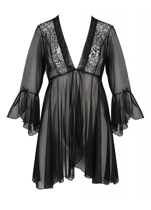 Halat dama, Passion, Poliester, Negru, 2XL\3XL