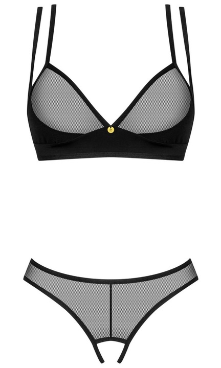 2 szexi fehérnemű készlet, Obsessive, fekete, Fekete, 2XL