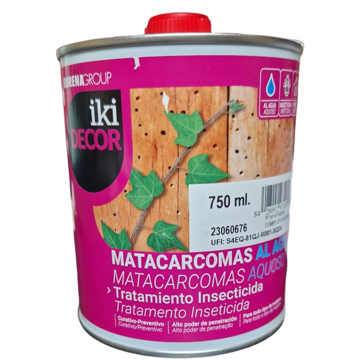 Solutie pe baza de apa anticarii lemn, Irurena Matacarcomas, 0.75 lt