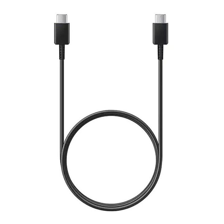 Adatkábel USB-C-C típusú gyorstöltés 3A, speciális stílus, 1,8 m, C59, Silicon Flex, Samsung EP DW767JBE, C59, Silicon Flex, mélysötét tömeges csomagolás