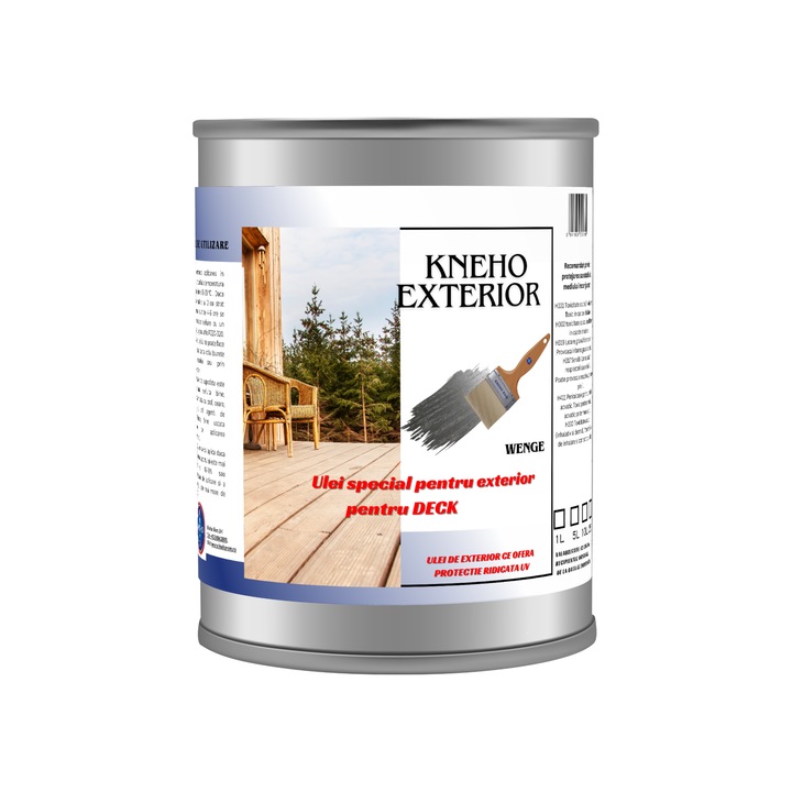 Ulei de exterior, tratare terase deck din lemn, danish oil, cu protectie mare UV, wenge, 1l