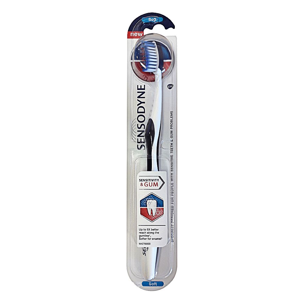 Четка за зъби Sensitivity & Gum, с мек косъм, Sensodyne, 1 бр. - eMAG.bg