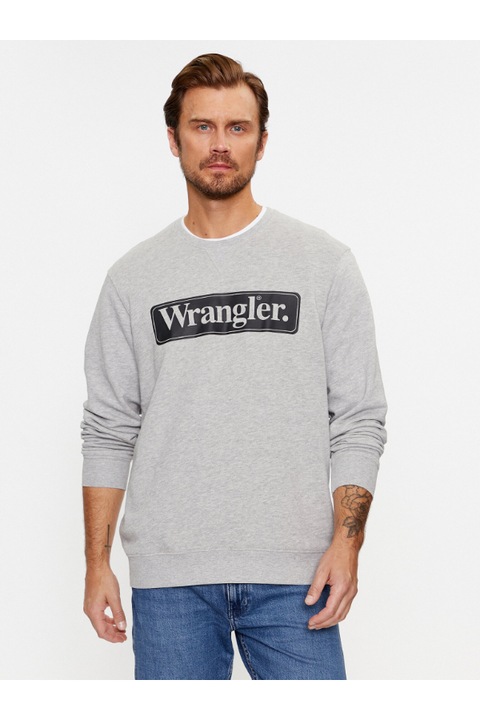 Мъжки суичър, Wrangler, 303285746, Памук, Сив