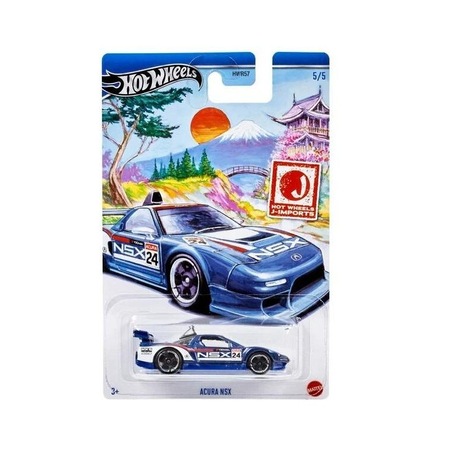Masinuta metalica Hot Wheels J- Imports, Acura NSX 1:64, Albastru