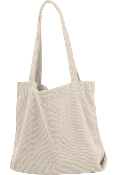 Дамска чанта за през рамо, текстил, бежова, 42х45 см