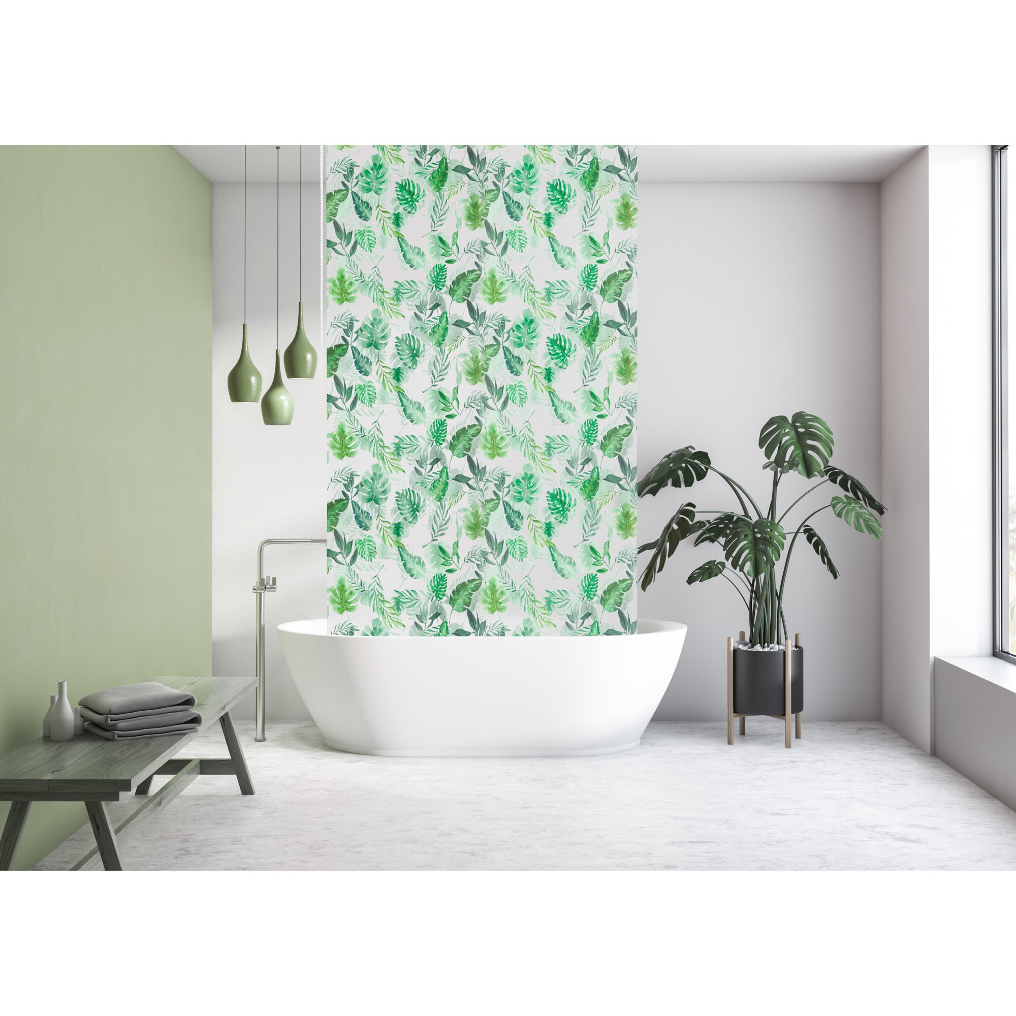 Roleta de dus model frunze monstera