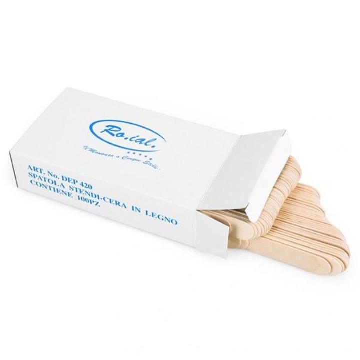 Set 2 x Spatule din Lemn Roial, 100 Bucati