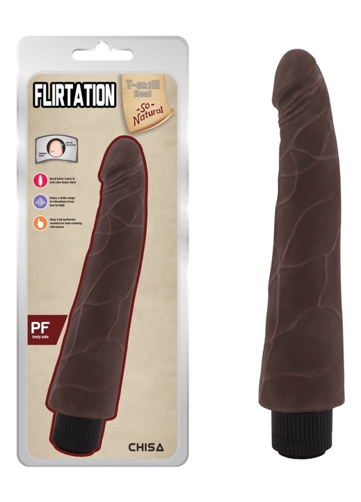 Вибратор, Chisa, Flirtation, кафяв, 24x5.5см