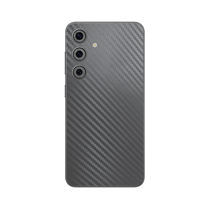 Folie iSkinz pentru Samsung Galaxy S23 Plus - Carbon Negru, 360 Cut, Skin Adeziv, Protectie Carcasa Spate si Laterale