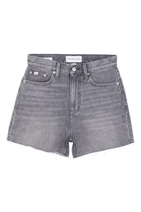 CALVIN KLEIN JEANS, Blugi scurti cu talie inalta, Gri