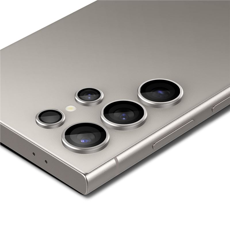 Set 2x5 protectii sticla camera foto Spigen Optik EZ FIT compatibil cu Samsung Galaxy S24 Ultra Gray