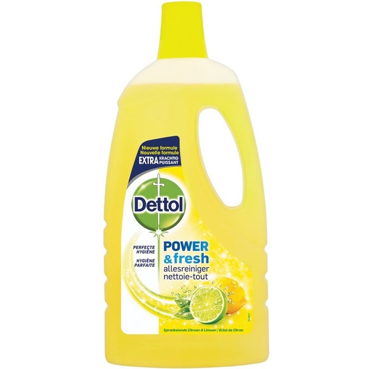 Универсален препарат Dettol Power & Fresh за всички повърхности Lemon & Lime 1л