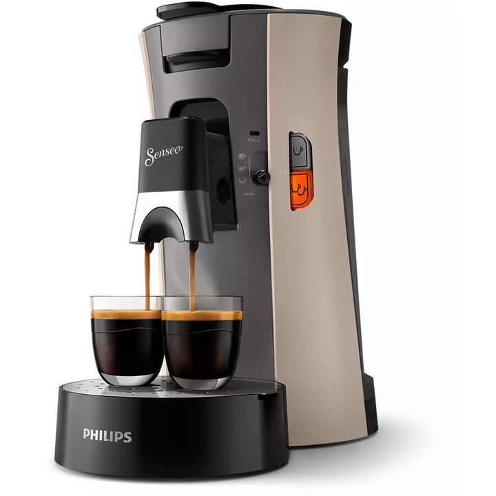 Espressor cafea, Philips, Senseo Select, CSA240/31, 0.9 L, Negru/Bej