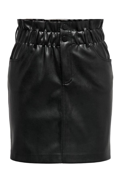Fusta dama, ONLY, 302986569, Piele Ecologica, M INTL, Negru