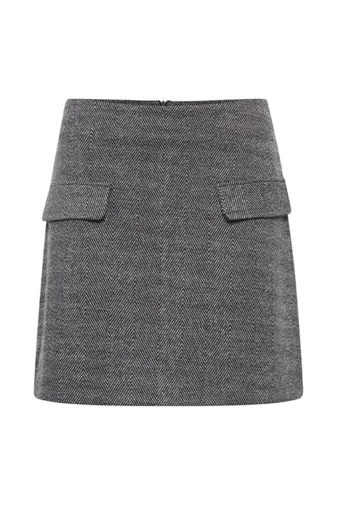 Fusta dama, ICHI, 302959006, Poliester, Gri, 2XL