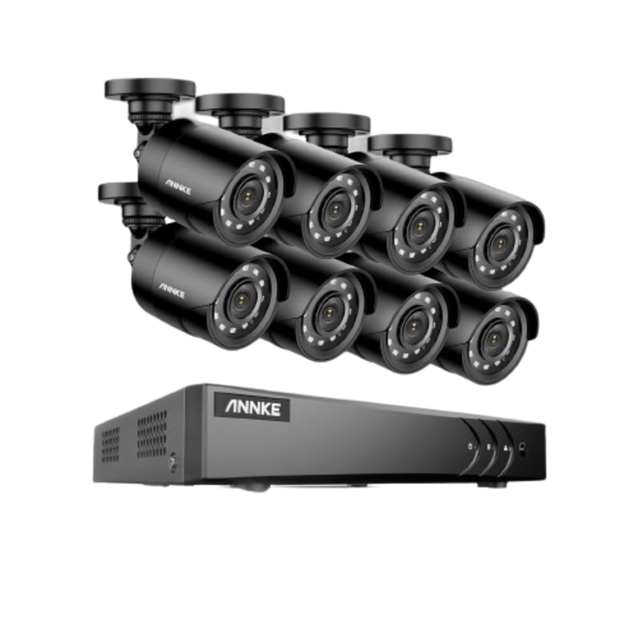 Система за видеонаблюдение, 8 камери, 5MP, H.265+, CCTV, 1080P Full HD, IP66