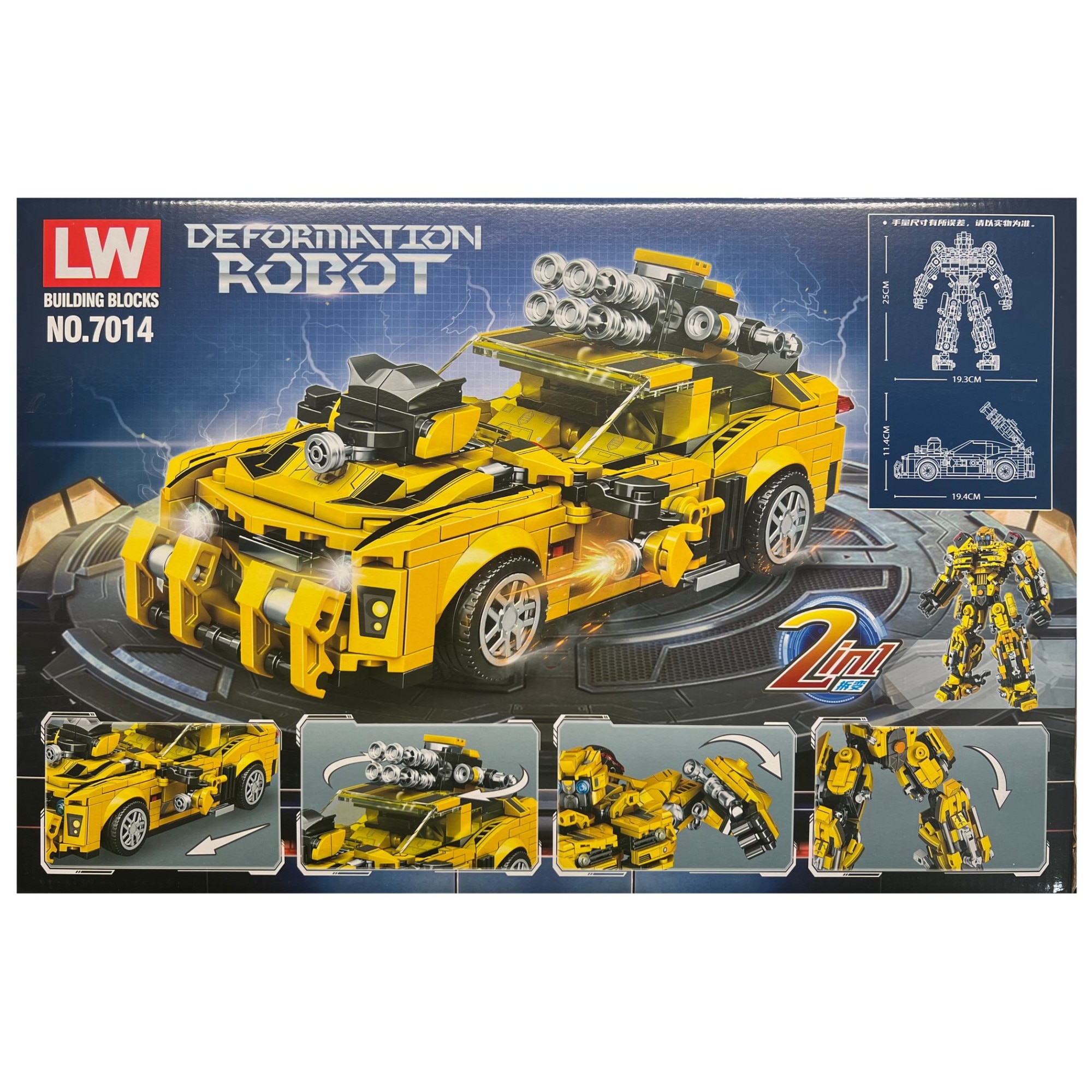 WORKER BEE & BUMBLEBEE セット Set de constructie LW, Transformers 2 in 1 - Bumblebee, 792 piese