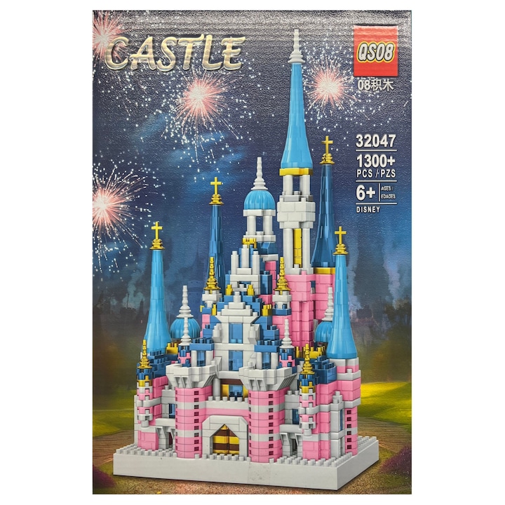 OEM Disney kastély építőkészlet, 1300 nano darab