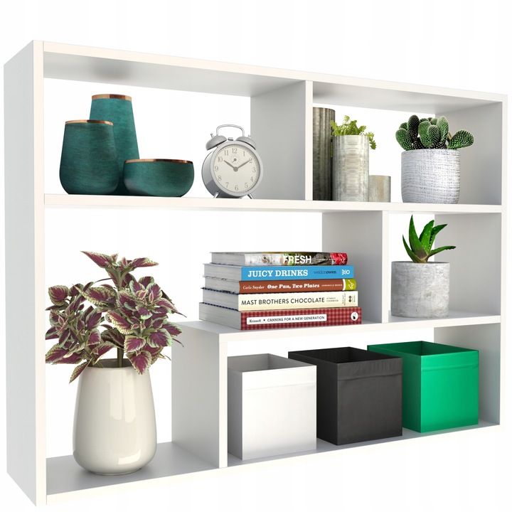 Raft Mobleto Viva 100 x 21 x 71, 8 cm placa laminata alba