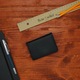 Port card, din piele naturala, Buticcochet, 10x7x1 cm, Negru - PR1032