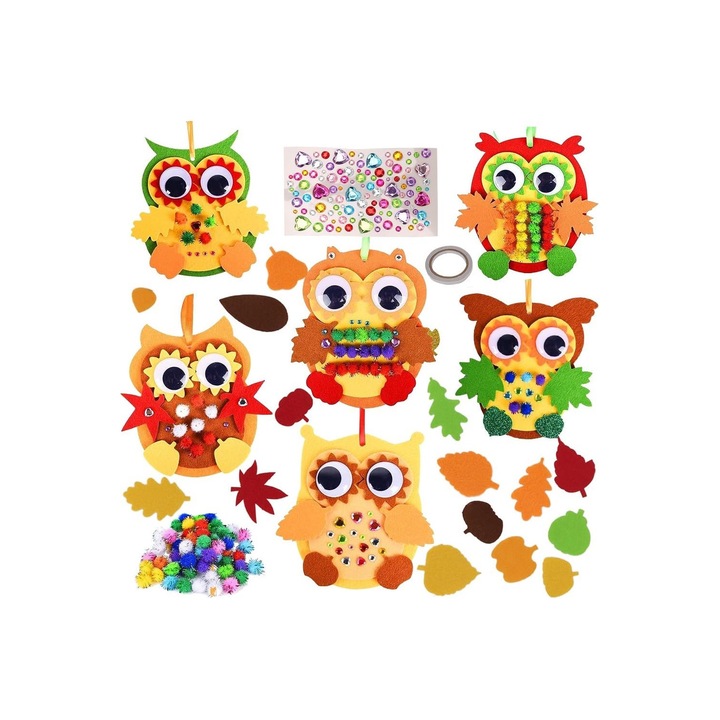 Kreatív készlet baglyos gyerekeknek, Multicolor