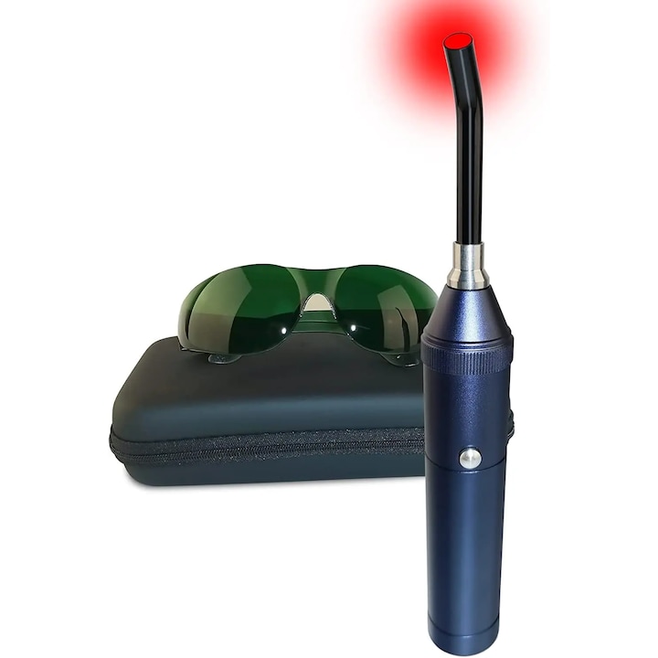 Aparat de Terapie cu Lumina Rosie si Infrarosie, Influential Tech, pentru Corp si Fata, Tratament si Alinare Dureri, Efect Antiinfalamator, Reincarcabil prin USB, 5 Lungimi de Unda si 5 LED-uri