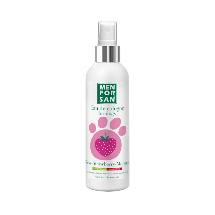 Apa de Colonie Pentru Caini Menforsan cu Aroma de Capsuni, 125ml