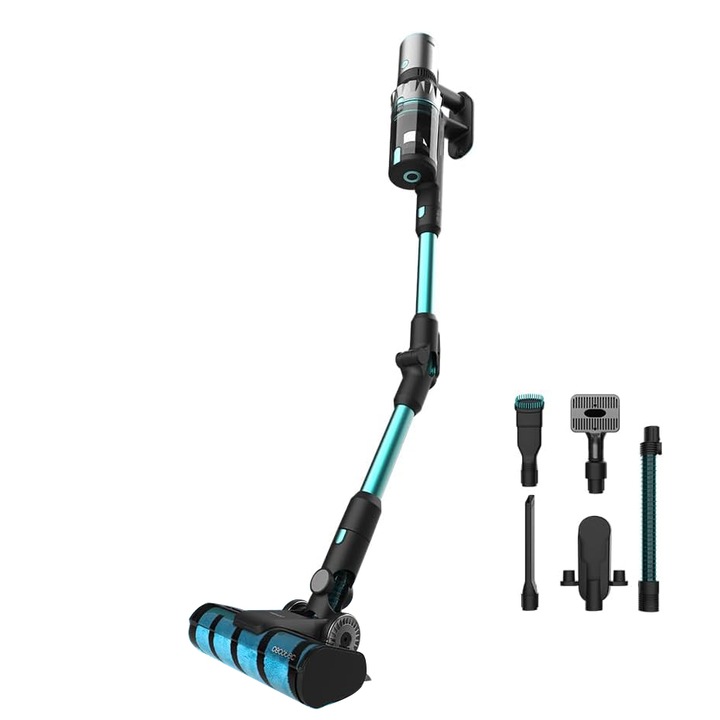 Вертикална прахосмукачка 400W, Cecotec Rockstar 2500 ThunderFlex, 30kPa, 65 минути автономност, четка jalisco & аксесоар за животни
