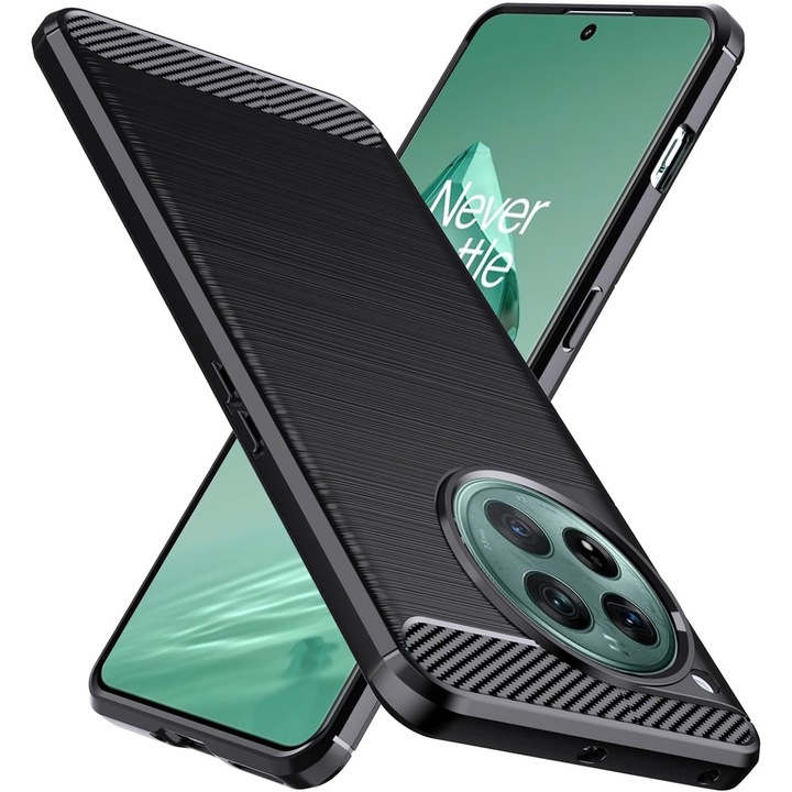 Кейс за OnePlus 12 Liquid Carbon Silicone, Aiyando, черен