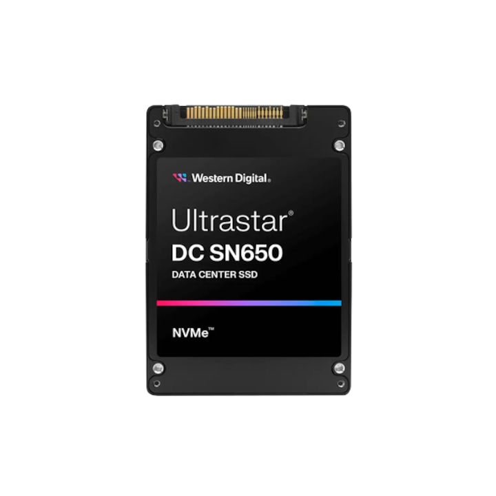 SSD сървър Western Digital ULTRASTAR SN650 ISE, 15.36TB, PCIe 4.0/NVMe, U.3, WUS5EA1A1ESP5E3