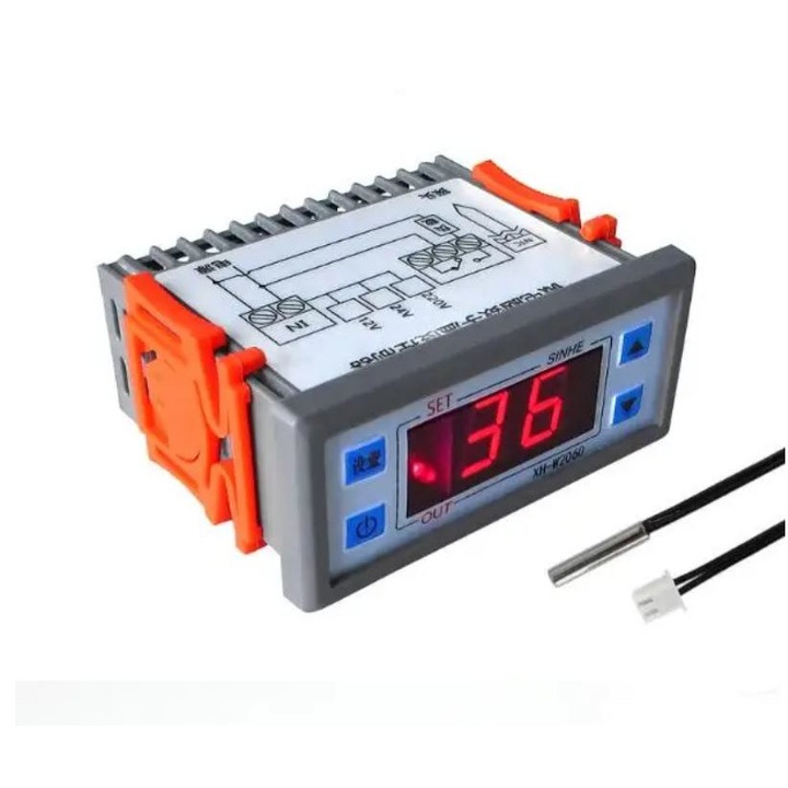 Termostat releu 220 Volti XH W2060 pentru incorporat dulap congelator temperature controller